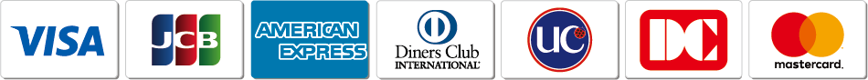 VISA JCB American Express Diner's Club UC DC Master Card
